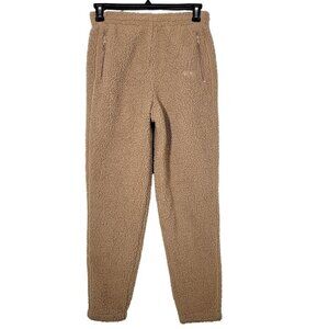 NWT Women's SKIMS Sherpa Teddy Joggers in Tiger Eye Tan Size S